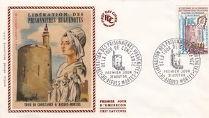 FRANCE 1968 FDC LIBERATION DES PRISONNIERES HUGUENOTES YT 1566 - Foto 1 di 1