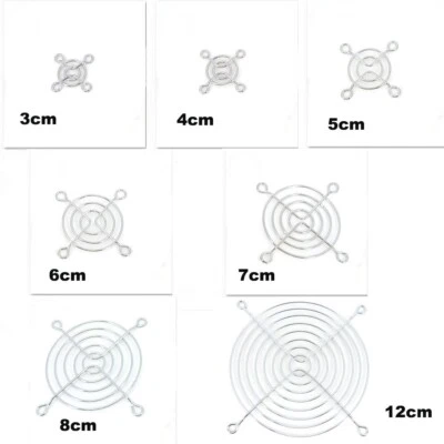 2PCS 3cm 4cm 8cm 12cm dc Cooling Fan Guard Metal Grill metal Cover net for Fan - Image 1 of 4