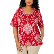 karen scott embellished tops