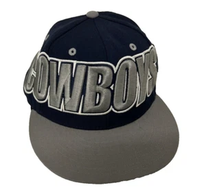 VTG Dallas Cowboys Big Spell Out Wool Fitted Hat Cap Size 7 5/8 Mitchell & Ness - Picture 1 of 16