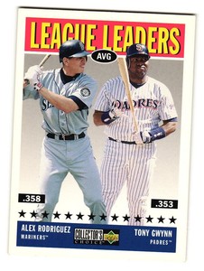 1997 Upper Deck Collector's Choice Baseball Alex Rodriguez / Tony Gwynn Card #56