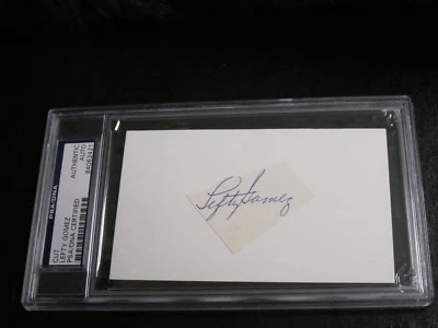 Lefty Gomez Autographed HOF Cut PSA Certified Encapsulated 2 - Image 1 of 3