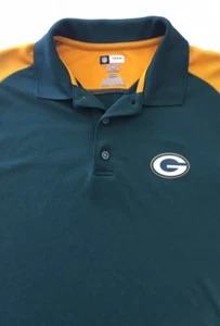 EUC Men's NFL Green Bay Packers Polo Shirt Size M Short Sleeve TX3 Cool Poly - Picture 1 of 4