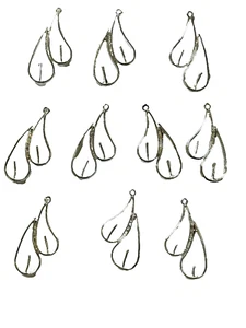 Beadalon Set Of 10 Compression or Glued on Bead Pendant- Silver Plated - Picture 1 of 2