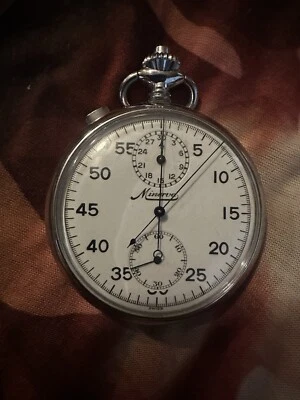 De colección Minerva Dividido Segundos Alto Grado 11J Cronómetro Temporizador Funcionamiento Estate Foto 1 de 4