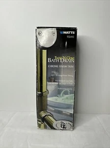 Watts Bath Drain Kit 20 Gauge Brass Chrome Trim 1-1 1/2 Twist Close 935443 Read - Picture 1 of 17