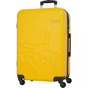 Pokemon Pikachu Suitcase Travel Luggage Carry on Bag TSA Lock 26" 62L Yellow - Picture 1 of 17