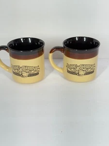 NEU Vintage Hardee's 1986 Rise and Shine Tassen Tassen hausgemachte Kekse 2er Set - Bild 1 von 4