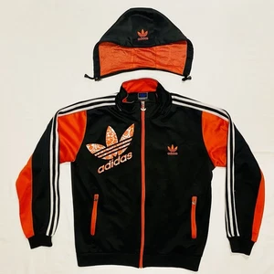 Adidas Jacket Hoodie Removable Hood Logo Zippers Size Small Free Postage - Picture 1 of 11
