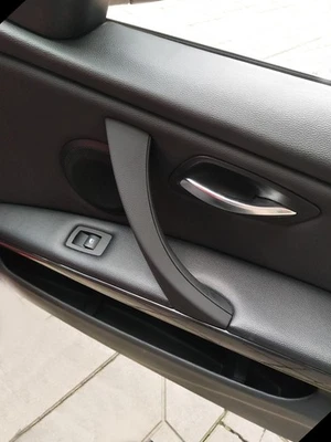 Black For BMW 3 er E90 E91 Left Passenger Door Panel Handle Pull Replace Cover - Image 1 of 4