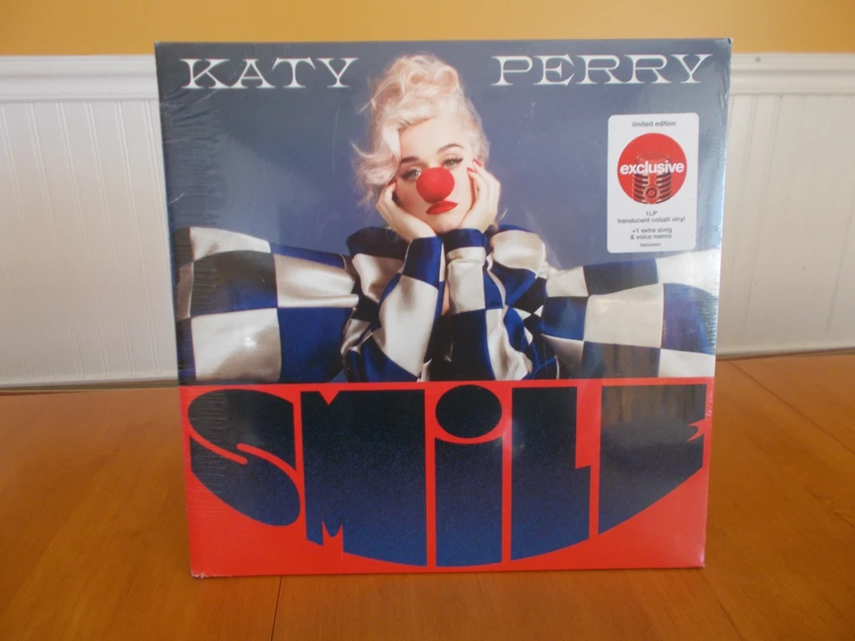 EXCLUSIVE Katy Perry LP RECORD ALBUM "Smile"  Limited Edition TRANSLUCENT COBALT - Image 1 of 3