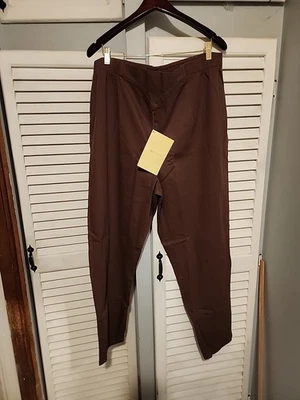 NWT DENIM AND COMPANY CHOCOLATE BROWN PULL ON COTTON BLEND PANT ~ NICE! SIZE 3X - Image 1 of 4