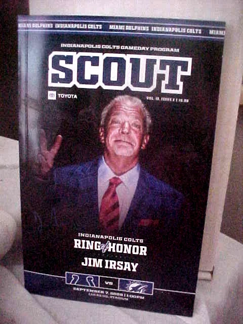 Indianapolis Colts Gameday Program 9/7/2025 Jim Irsay vs Miami Dolphins - Image 1 of 1
