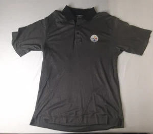 Camisa Polo Cutter & Buck Pittsburgh Steelers CB DryTec Pima Mezcla de Algodón Negra M - Imagen 1 de 3