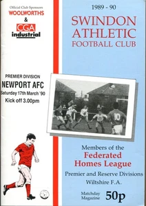 Swindon Athletic v Newport 17/03/90 Hellenic League Premier Division - Picture 1 of 1