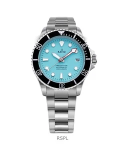 Orologio Uomo Ratio FreeDiver Quadrante Blu Ghiaccio Automatico Subacqueo 200M RTF042 - Foto 1 di 4