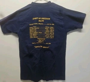 Vintage Tee US Navy  Size L Single Stitch Made In USA Spirit Of Freedom 1996 - Picture 1 of 6