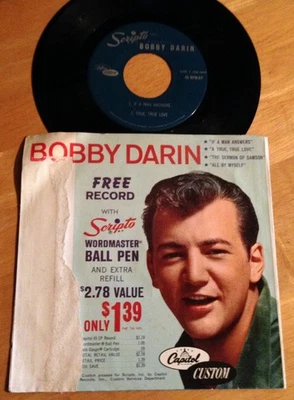 Bobby Darin 45 EP Scripto Inc. Presents Bobby Darin If A Man Answers + 3 w/PS - Image 1 of 4