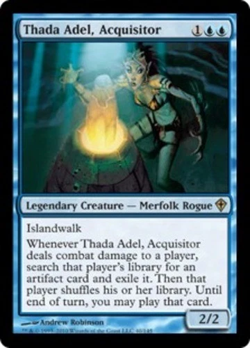 Thada Adel, Acquisitor - Foil Magic mtg Light Play, English Worldwake x1 - Image 1 of 1