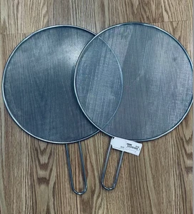 2 NEW IKEA KLOCKREN Splatter Screen 13'' Stainless Steel Grease Guard Shield $5e - Picture 1 of 9