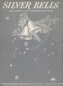 Silver Bells Sheet Music 1950 Paramount Music piano + vocal, guitar, uke - Picture 1 of 4