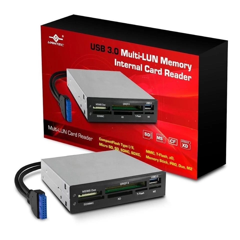 Vantec UGTCR940 USB 3.0 Multi-LUN Internal Memory Card Reader - Image 1 of 1
