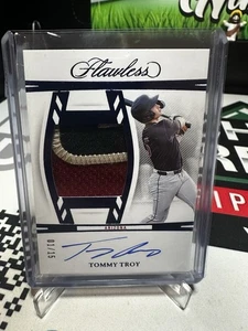 2024 Panini Flawless Patch Autographs Tommy Troy #PPA-TT Sapphire /15 (AU, RC) - Picture 1 of 2