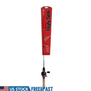 Portable Spincast Fishing Rod Reel Combo Durable Graphite Freshwater Bass Trout - Picture 1 of 6