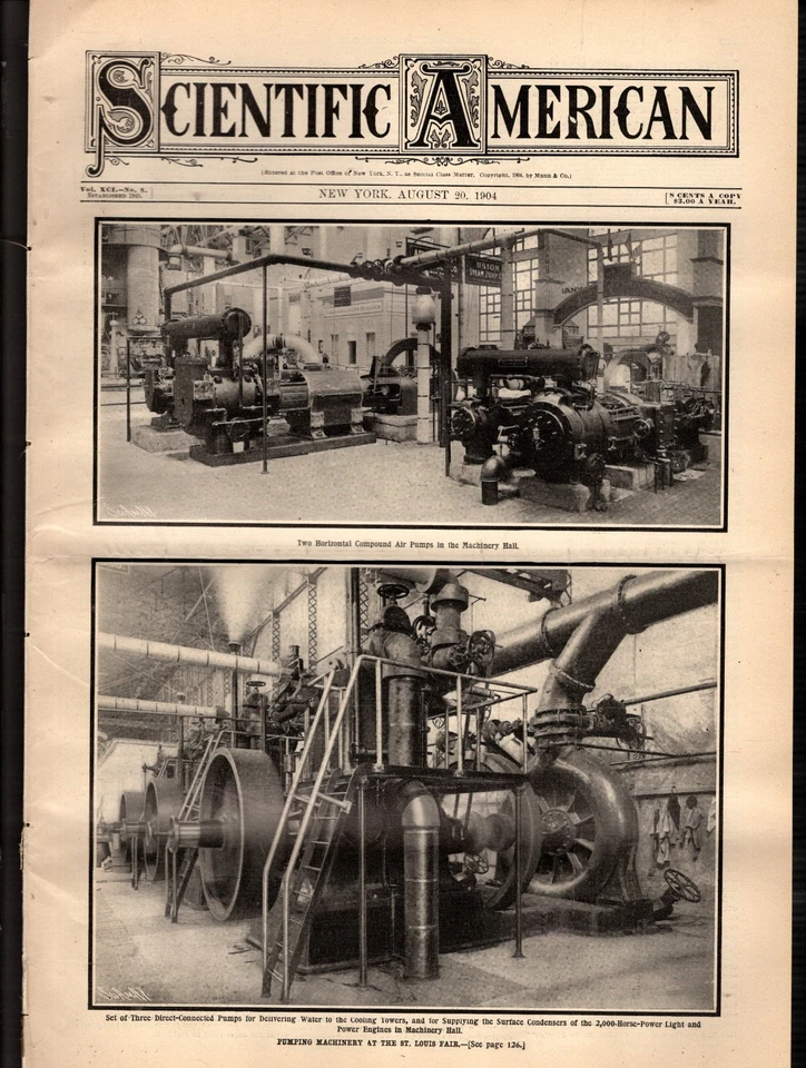 1904 Scientific American August 20 - Alaska Reindeer for Siberia; St. Louis Fair - Image 1 of 1