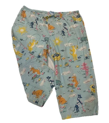 Pantalones de pijama Nick & Nora para perro longitud capri XL cordón caniche bulldog picnic Foto 1 de 4