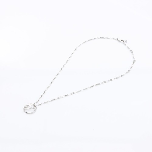 Collana logo Christian Dior argento WS7827