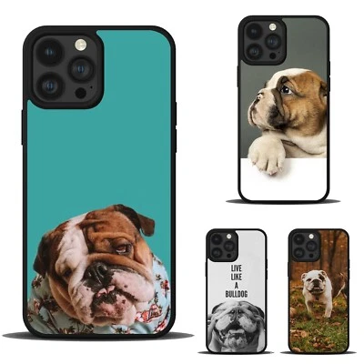Reino Unido Bulldog Cachorro Para iPhone SE XS XR Max 5 6 7 8 Plus Fundas Flexibles Foto 1 de 4
