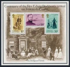 1981 TRISTAN DA CUNHA CENTENARY ARRIVAL OF REV DODGSON MINISHEET FINE MINT MNH - Picture 1 of 1
