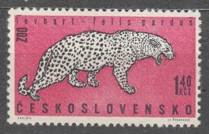 CZECHOSLOVAKIA 1962 **MNH SC#1115 1,40K stamps, Zoo Animals, , Leopard. - Picture 1 of 1