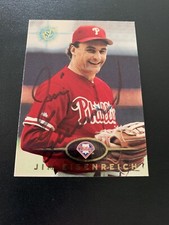Jim Eisenreich Signed 1995 Topps Stadium Club Card Philadelphia Phillies COA