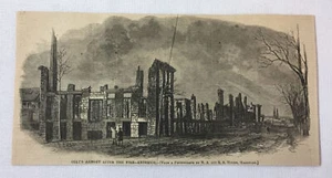 1864 magazine engraving~ EXTERIOR OF COLT'S ARMORY AFTER THE FIRE - Picture 1 of 1