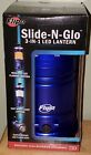 Slide-N-Glo 3-IN-1 Collapsible LED Camping Lantern Light Flashlight in Blue 