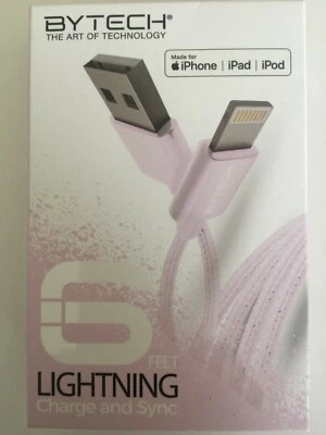 BYTECH 6FT iPhone Charger USB Cable Cord iPhone 6 7 8 Plus iPhone 11 XR Xs Max. - Image 1 of 4