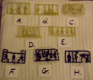 LLEDO PLASTIC FIGURES (EIGHT DIFFERENT PLASTIC FIGURE SETS FOR LLEDO MODELS) NEW