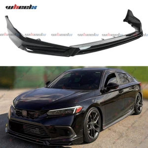 For 11th Honda Civic Yofer V3 Front Bumper Lip Splitter Kit Pearl Black 2022-24 - Picture 1 of 13