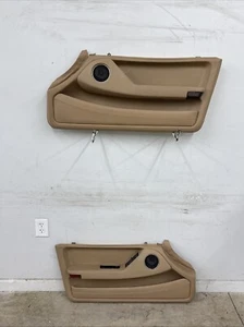 1988-1994 Jaguar XJ6 Set Of Front Driver & Passenger Power Door Panels OEM Tan - Picture 1 of 16