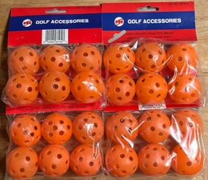 24 WHIFFLE Style GOLF BALLS, indoor Outdoor  Practice Plastic club Training Toy - Picture 1 of 3