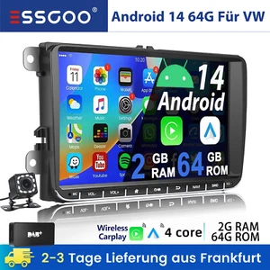 64G Android 14 Carplay Autoradio GPS NAVI Für VW GOLF 5 6 Polo Touran Tiguan DAB - Bild 1 von 16
