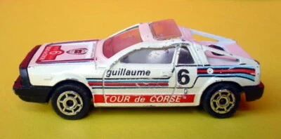 MAJORETTE 285 LANCIA MONTE CARLO WHITE TOUR DE CORSE GUILLAUME # 6 Diecast 1:50 - Image 1 of 4