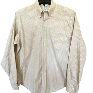 Brooks Brothers Shirt Mens Size L Slim fit Non Iron Plaids Classic Office Preppy - Picture 1 of 11