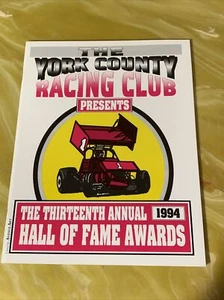 Vintage York County Racing Club Hall of Fame Awards Programs 1994 - Imagen 1 de 1