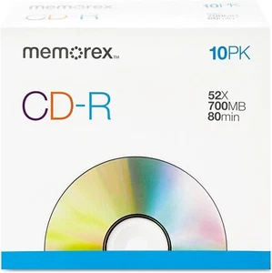 Memorex 700MB 52x CD-R (10 -Pack) - Picture 1 of 1