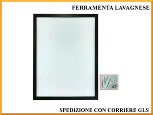 Lavagna magnetica bianca con cornice MDF 45 x 60 cm Vigor Cory con kit fissaggio - Foto 1 di 1