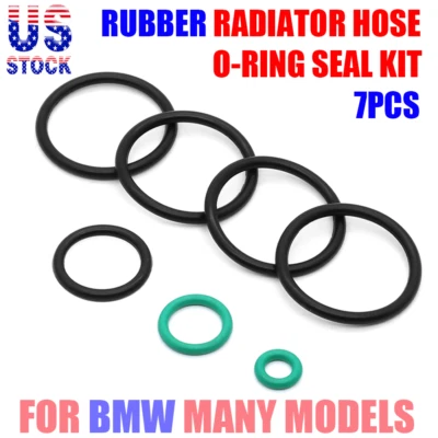 For BMW Upper & Lower Radiator Hose O-Ring Seal Kit Cooling System Sensor Set 7X - Image 1 of 4