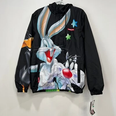 Looney Tunes Members Only Jacket Large Hood Character Warner Brothers New Tags - Image 1 of 4